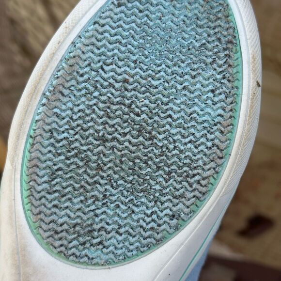 Eddie Bauer Seafoam Sage Green - Light Blue Canvas Slip-On Flats Sneakers - Picture 7 of 10
